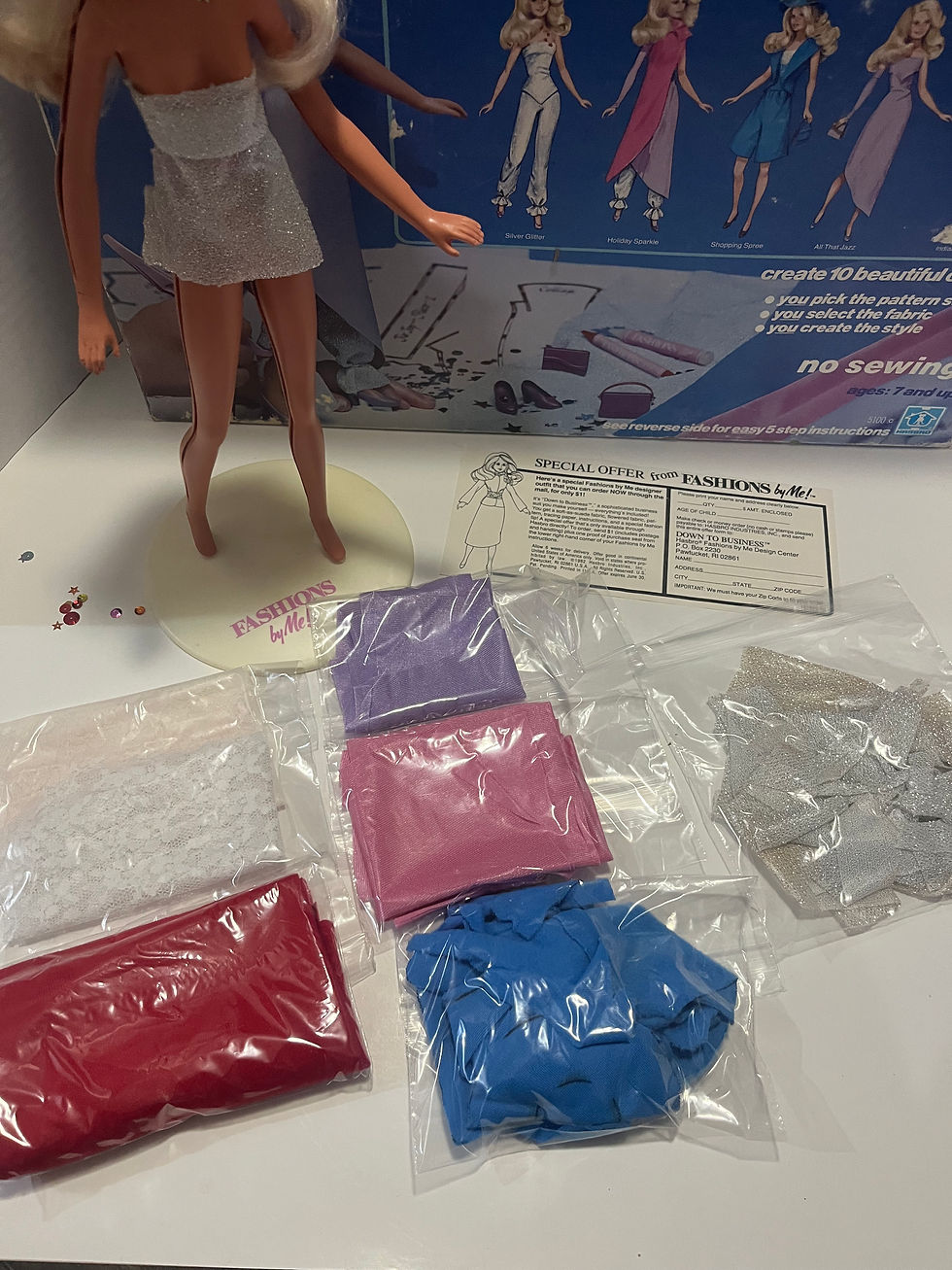 Thumbnail: VTG 1982 Fashions by Me 13" Doll & Design Set (Made in Hong Kong)