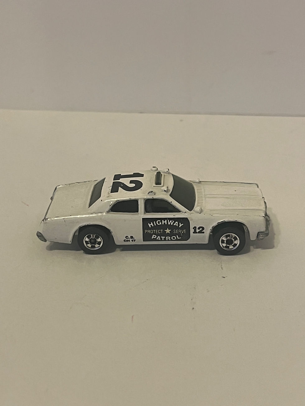 Thumbnail: Vintage 1977 Hot Wheels Highway Patrol 12 Protect & Serve Black Walls Die Cast
