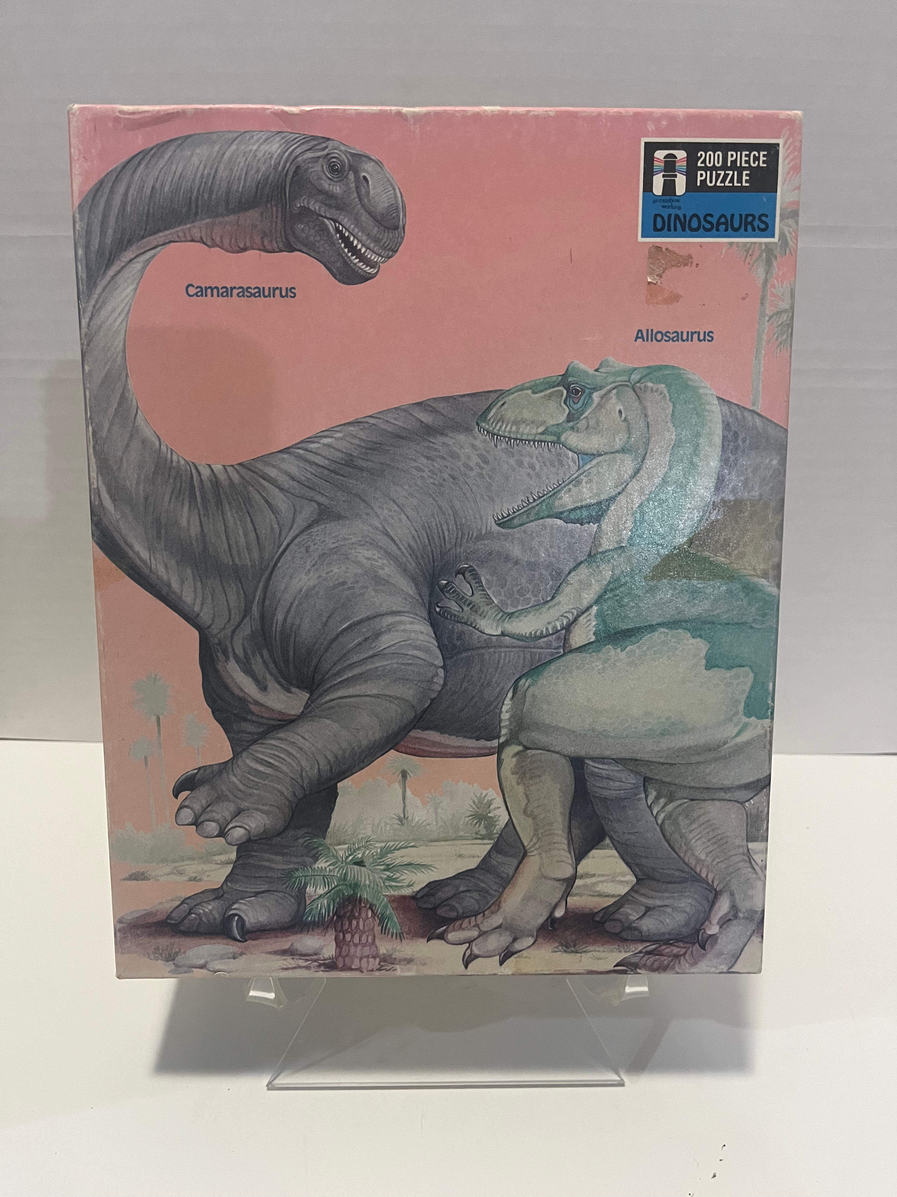 Vintage 1988 200-piece Dinosaurs Jigsaw Puzzle by The Rainbow Works (Complete)
