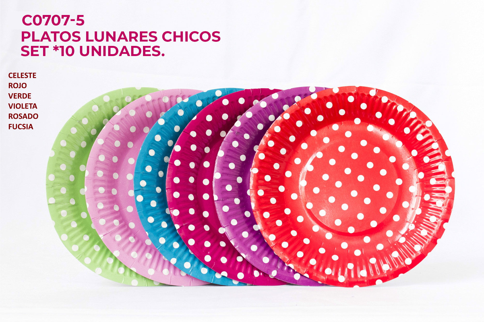 Platos Lunares Chicos Set* 10 Unidades