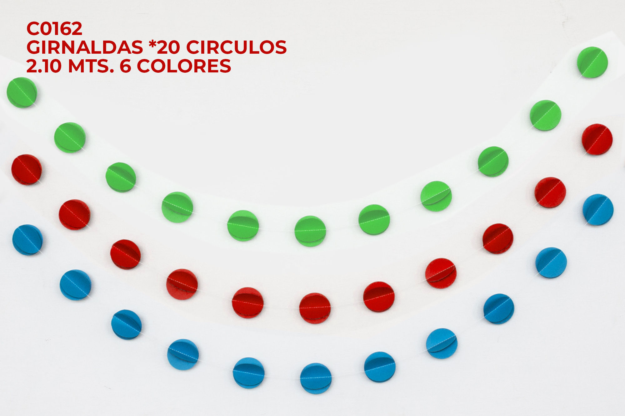 Guirnaldas *20 Circulos 2.10 Mts
