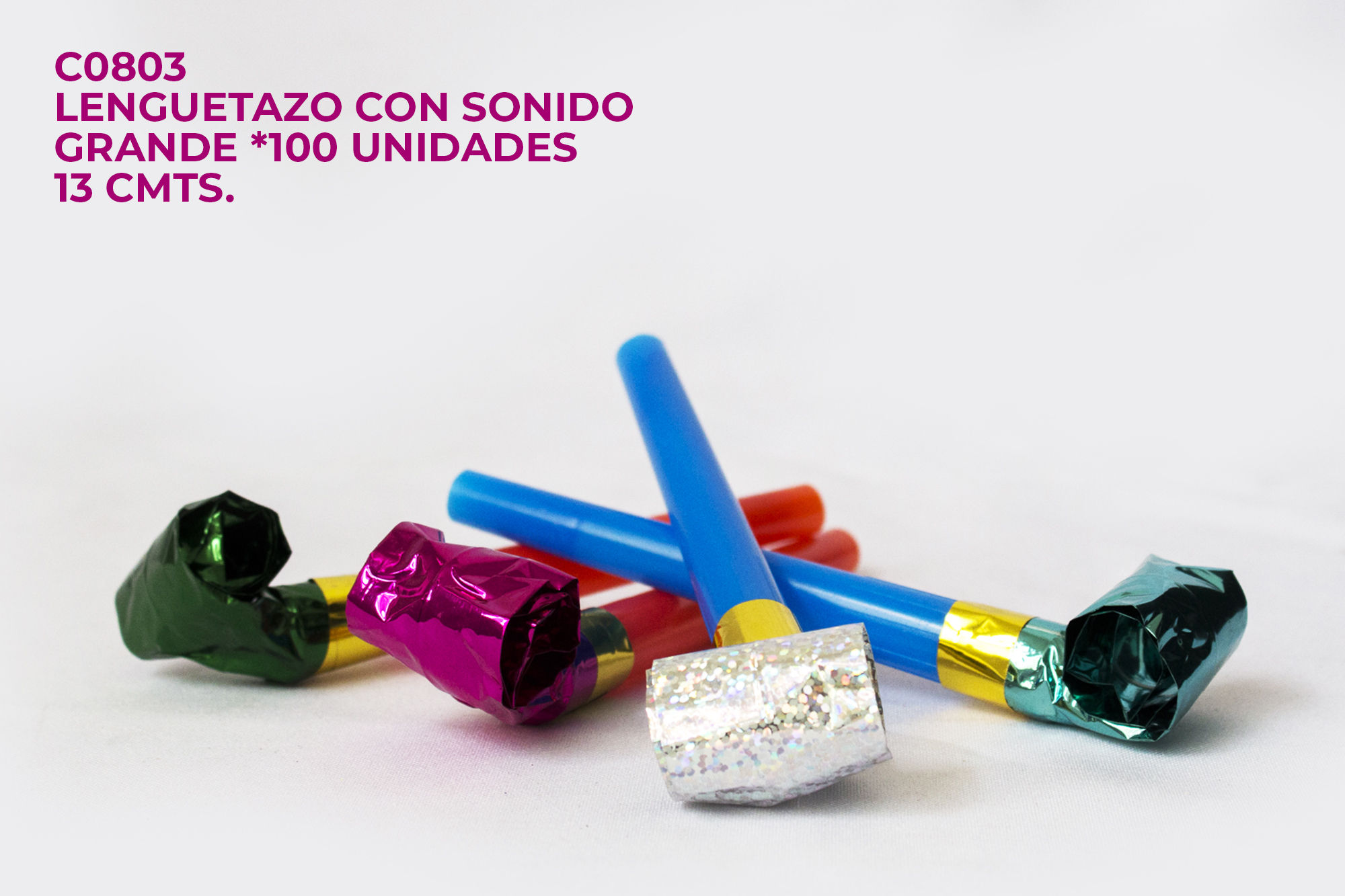 Lengüetazo con Sonido Grande *100Unidades. 13 cmts