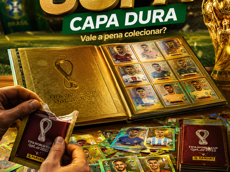 Álbum da Copa Capa Dura: vale a pena? Entenda a diferença da capa dourada, figurinhas raras e aprenda inglês colecionando!
