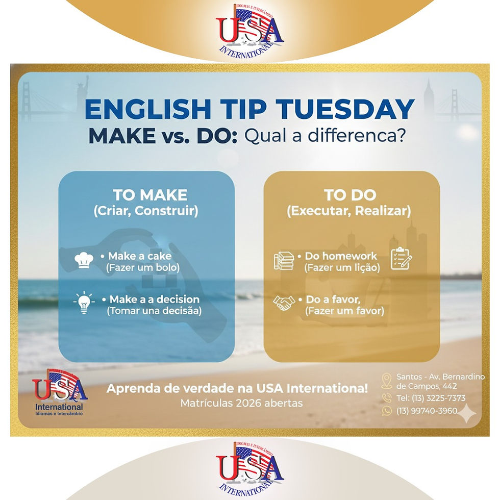 "Make" ou "Do"? Nunca mais erre! 🤯🚫