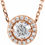 Thumbnail: Cadie Belle Diamond Halo Necklace