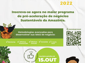 Amazônia Up 2022, o maior programa de pré-aceleração de negócios sustentáveis da Amazônia