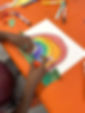 Child drawing Raindow