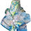Thumbnail: Blue silk stole with a sprinkle of pink & green