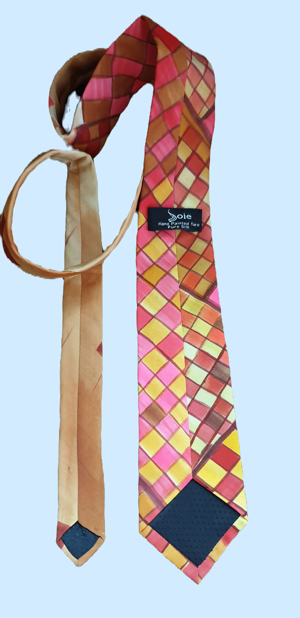 Thumbnail: Silk necktie with a checkered pattern