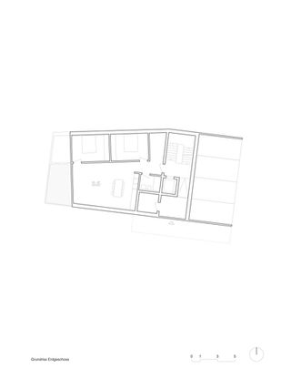 Grundriss Erdgeschoss, 3.5 Zimmer Wohnung, 1.100