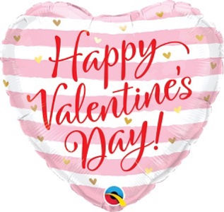 “Happy valentines Day” pink striped