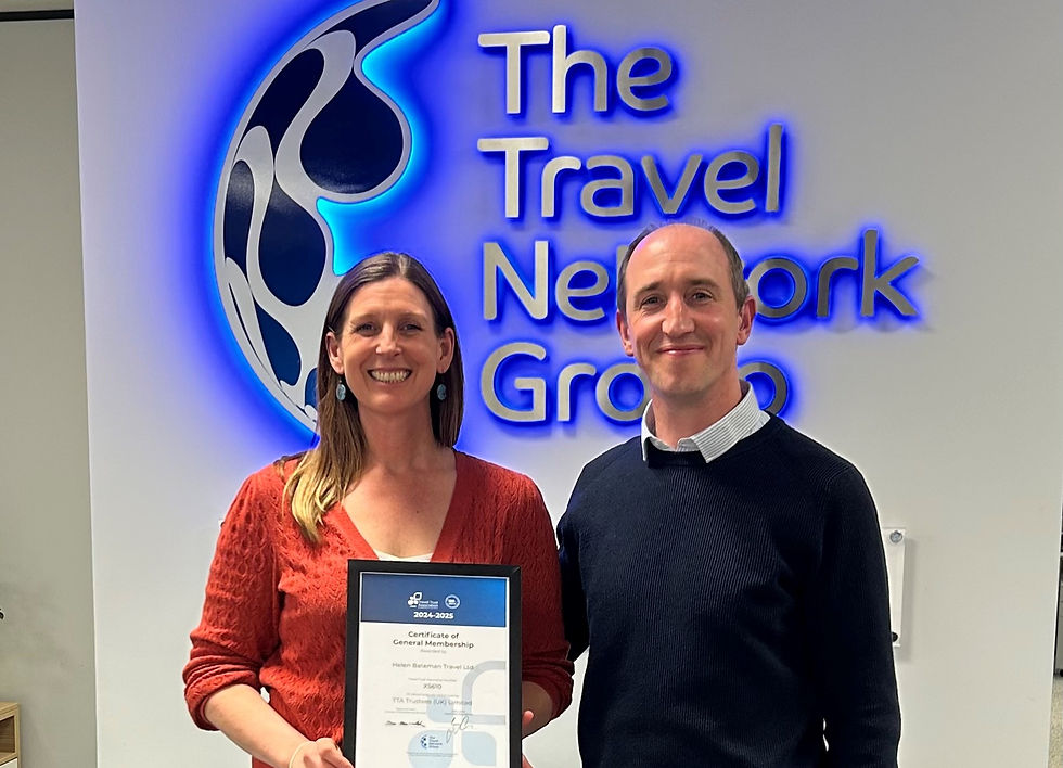 Joining the Travel Trust Association, with membership services manager Darren Coker 