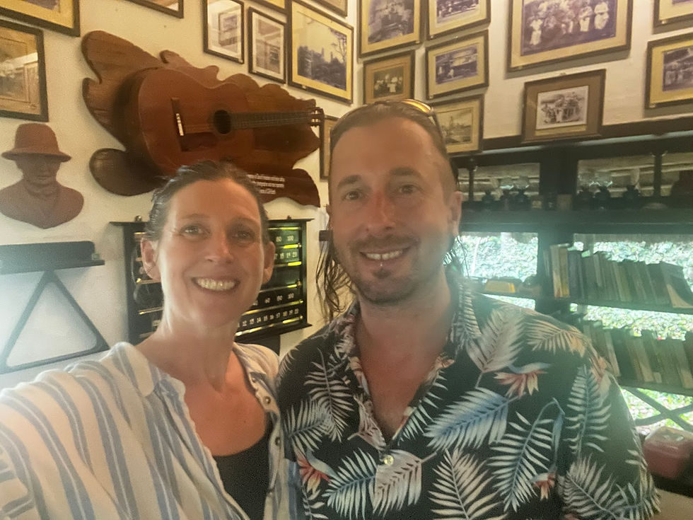 The Lodge at the Spice Village serves delicious cocktails and offers a relaxing space.