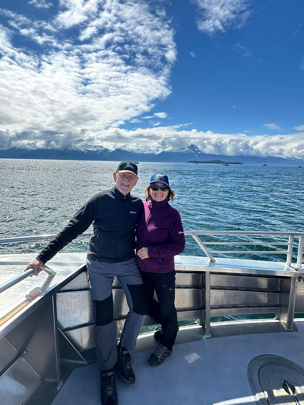 Whale watching at Juneau, where the humpbacks and calves made an appearance © P Dodgson