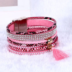 Bracelet Strass Simili-cuir