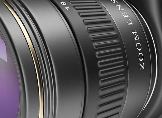 Détail de l'objectif de l'appareil photo