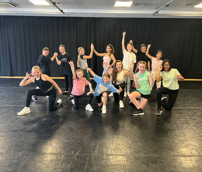 Young performers during a West End acting workshop
