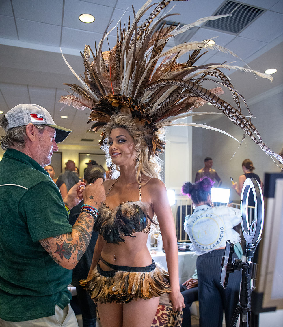 Luana Larkin and Gary Baker of Unite BTS at Art Hearts Fashion Miami Swim Week. 