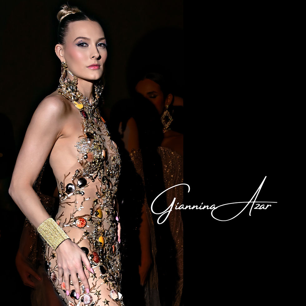 Caralena Lehmann walking for Giannina Azar at Miami Art Week 2024 produced by Art Hearts Fashion. Photography by Tony Filson of KissMyKite