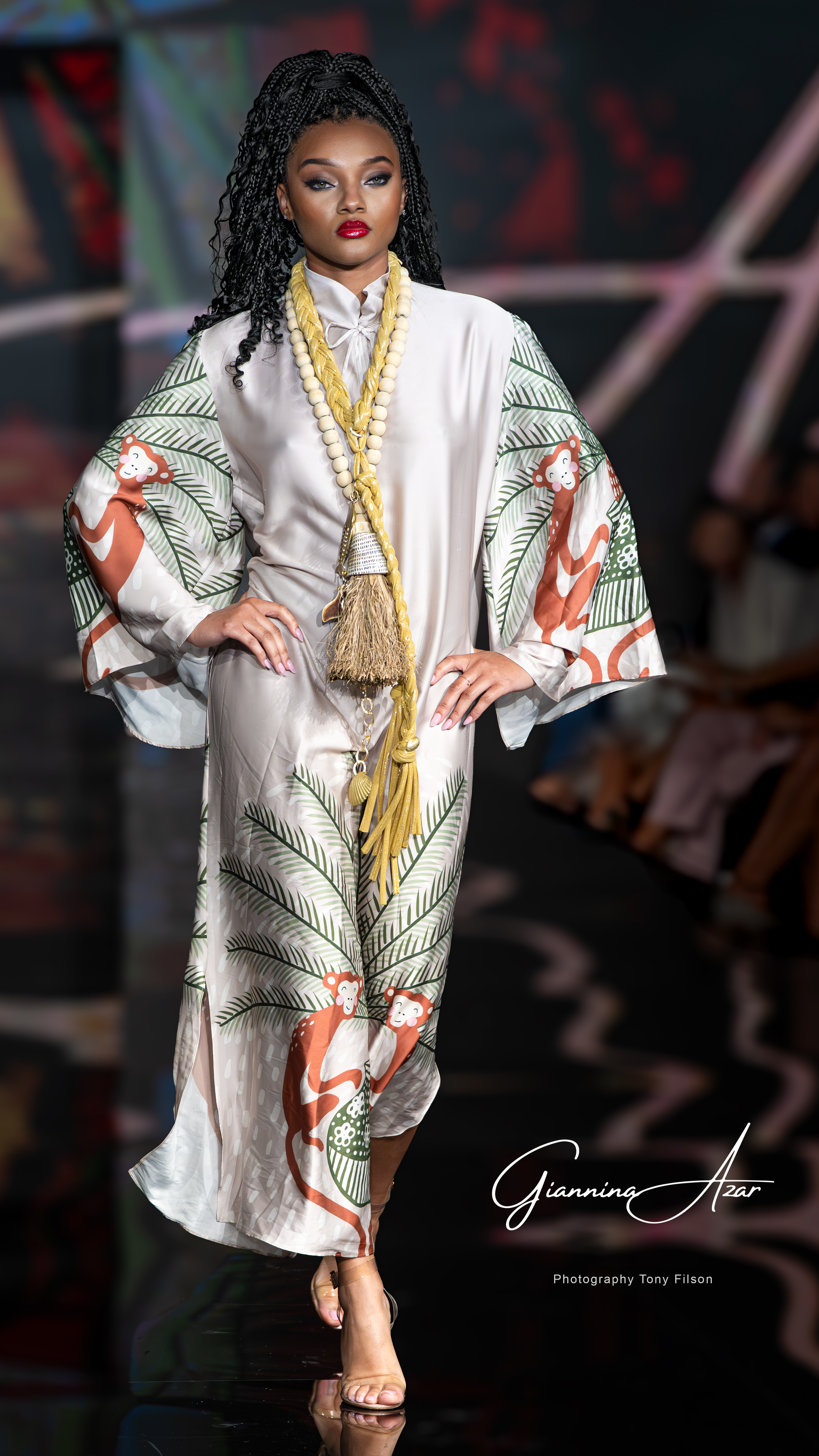 Fashion Model Brooke Alexander at Miami Swim Week 2025 Art Hearts Fashion walking for Designer Giannina Azar by Miami Swim Week Photographer Tony Filson of KissMyKite.com