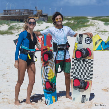 Hendrick Burgers and Caroline Herbillion in Aruba