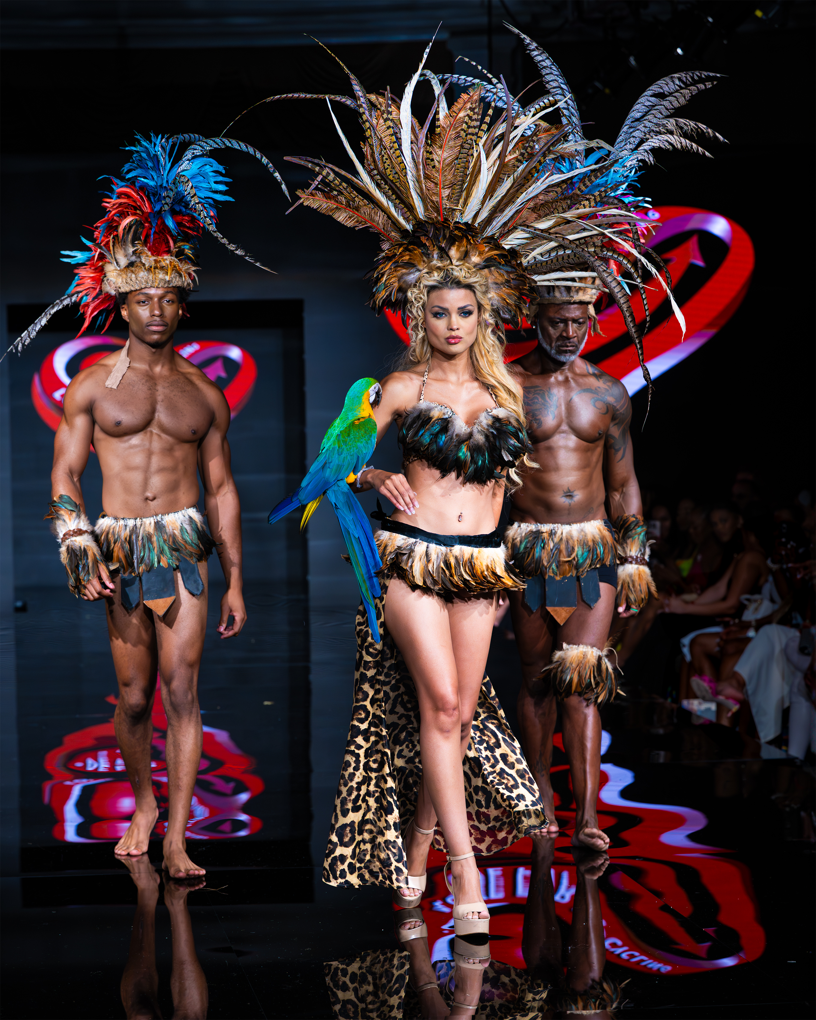 Luana Larkin, Malcolm and Troy Howard for Love For Upcycling at Miami Swim Week by Miami Swim Week Photographer Tony Filson of KissMyKite