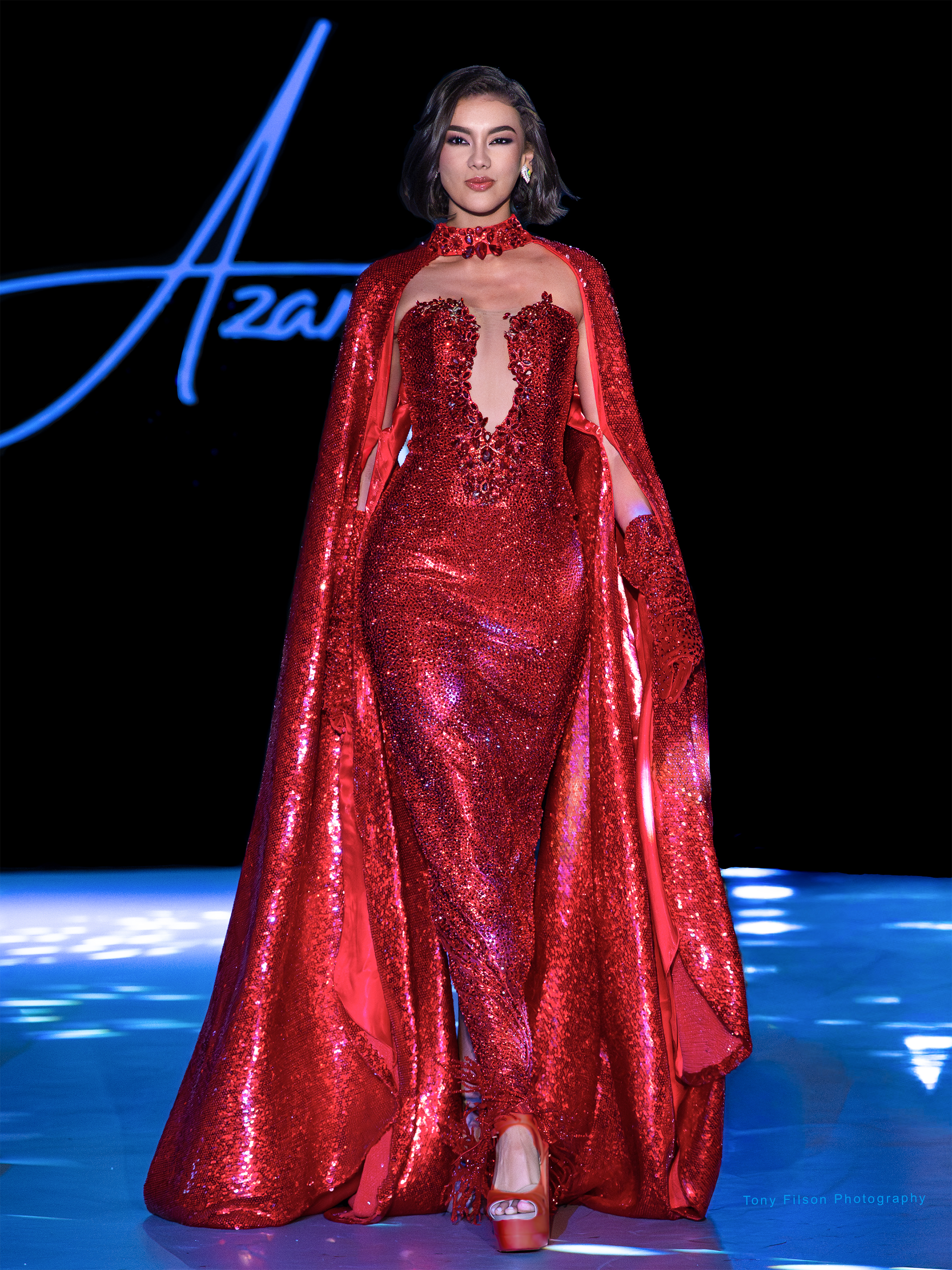 Fashion Model Itza Castillo. Miss Universe Nicaragua walking for Giannina Azar at Art Basel Miami by Miami Swim Week Photographer Tony Filson of KissMyKite