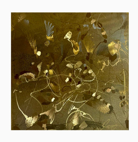 cosmic, brass,abstractart