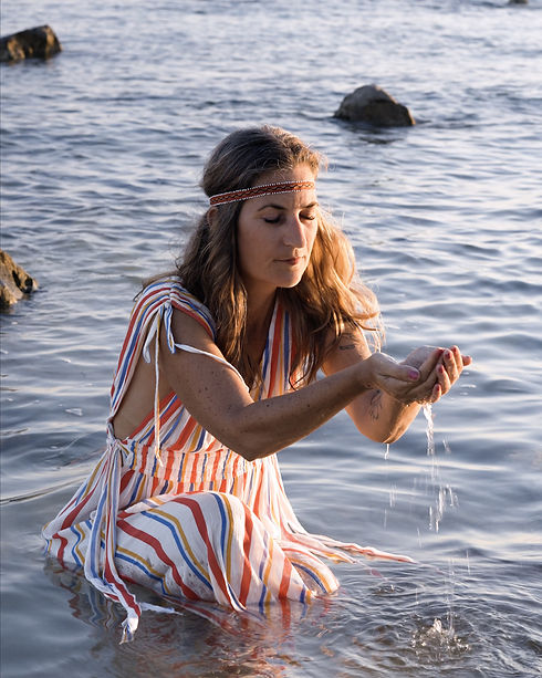 Feeling the water in our hands