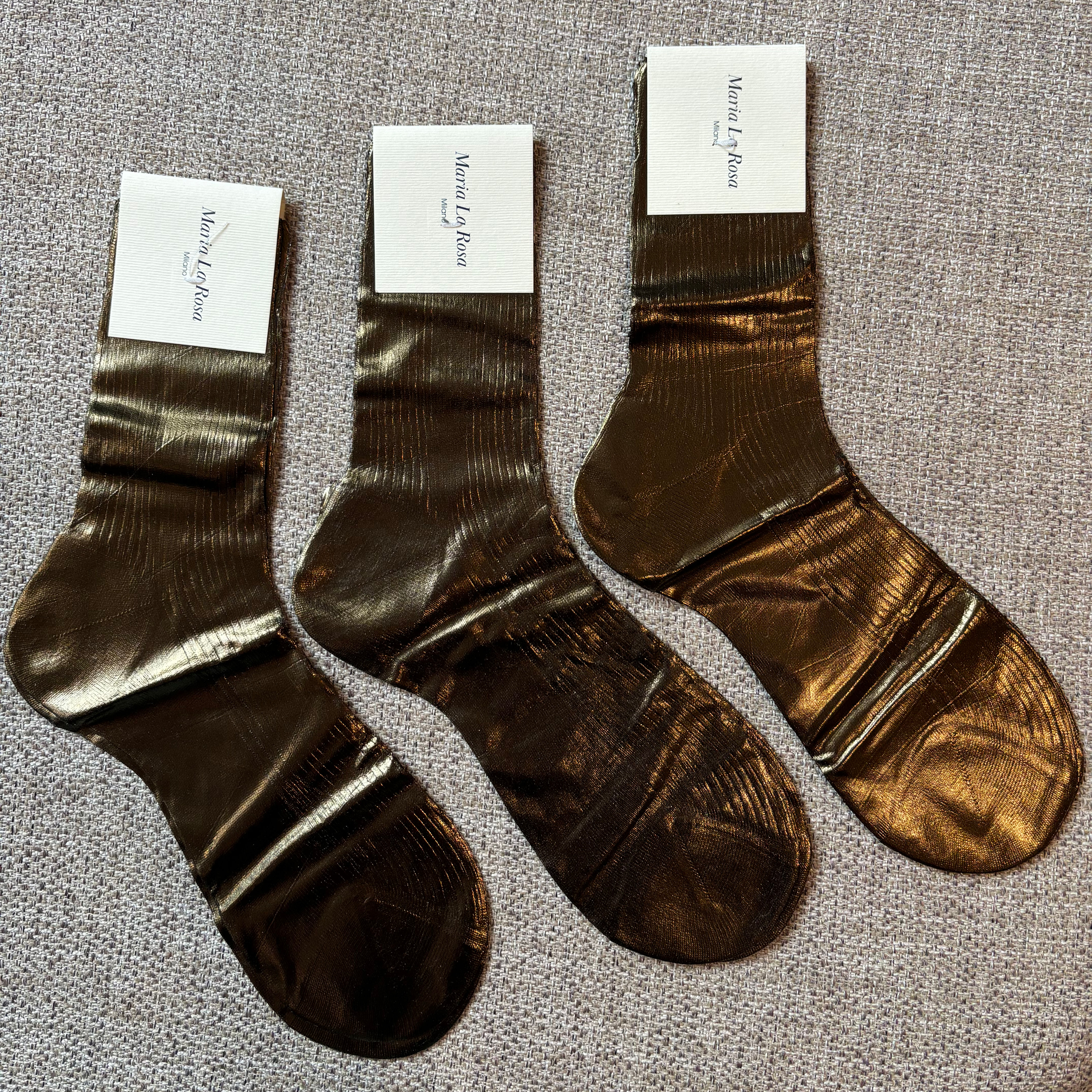 Zijde metallic kousen - Bosco