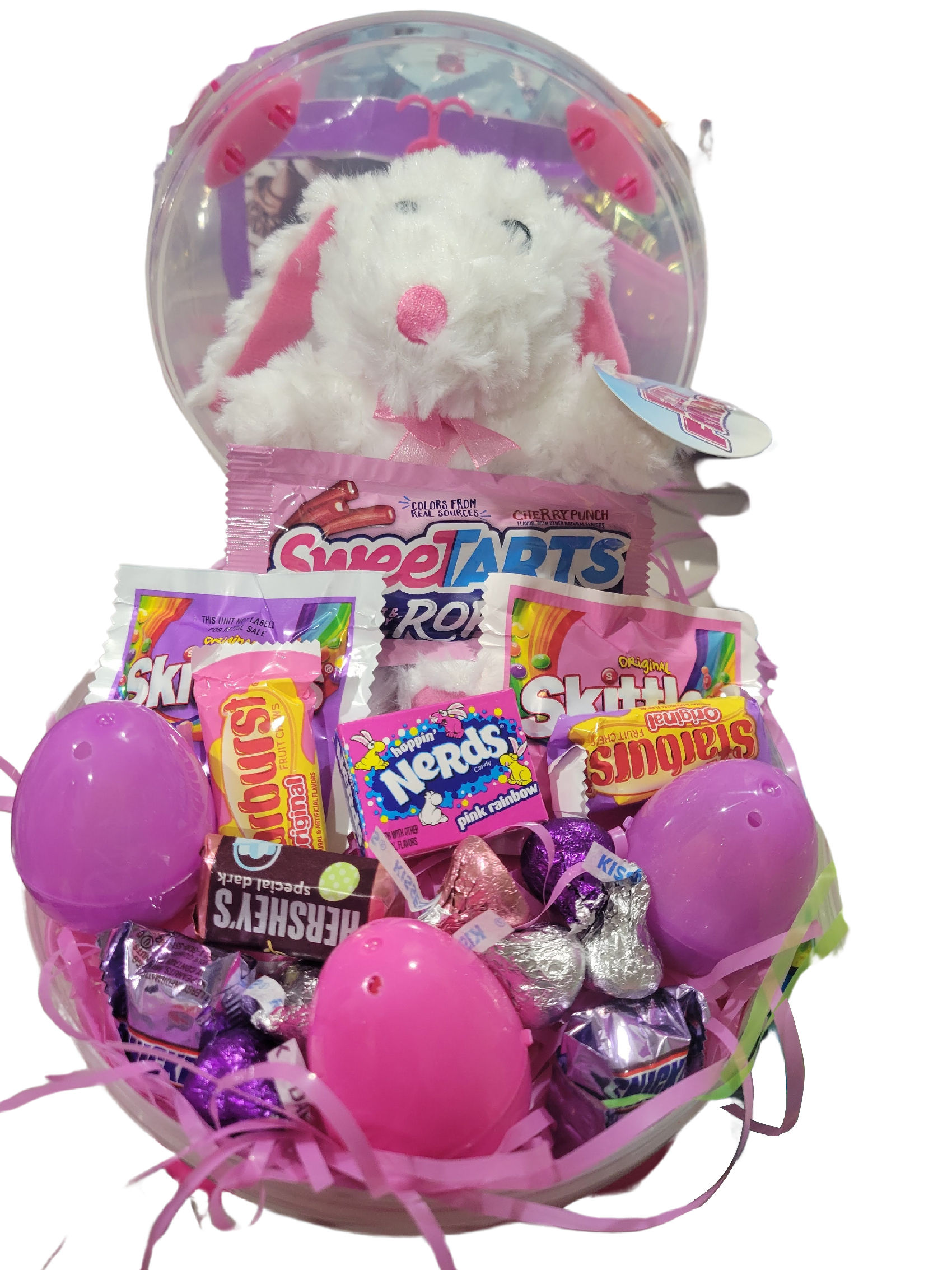 Plush Bunny Easter Basket with Candy Assortment