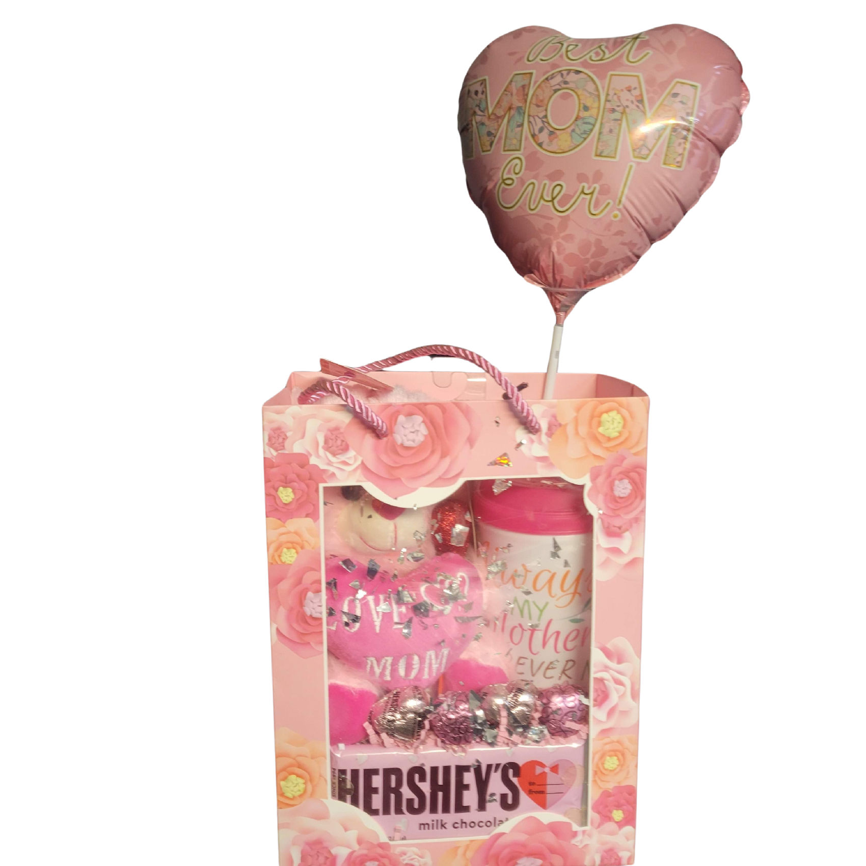 Best Mom Ever Gift Bag with Hershey's Treats and Balloon