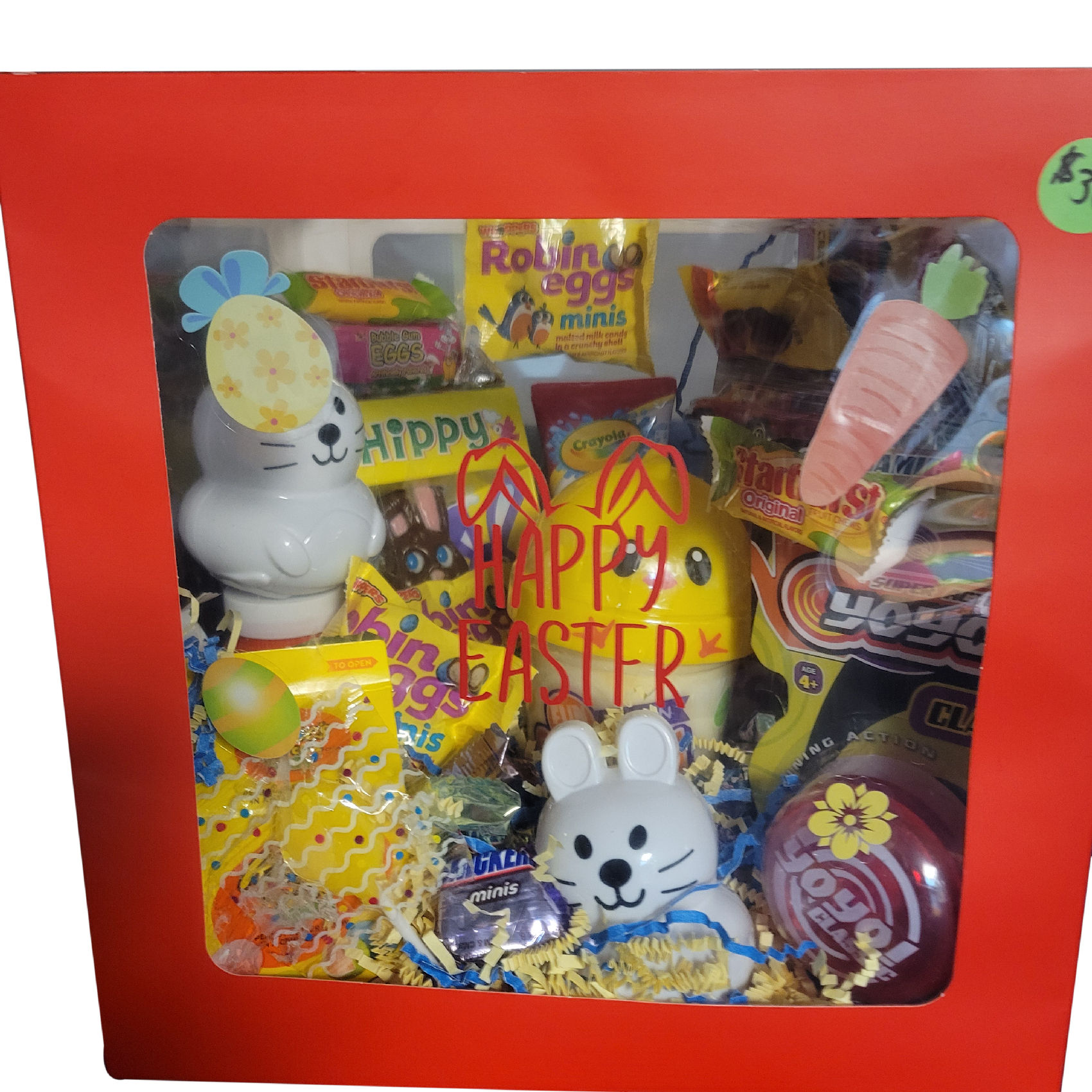 Festive Easter Gift Box with Bunny and Chick Toys