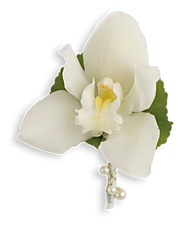 Shimmering Pearls Boutonniere