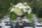 White Hydrangeas & Roses Wedding Centerpiece
