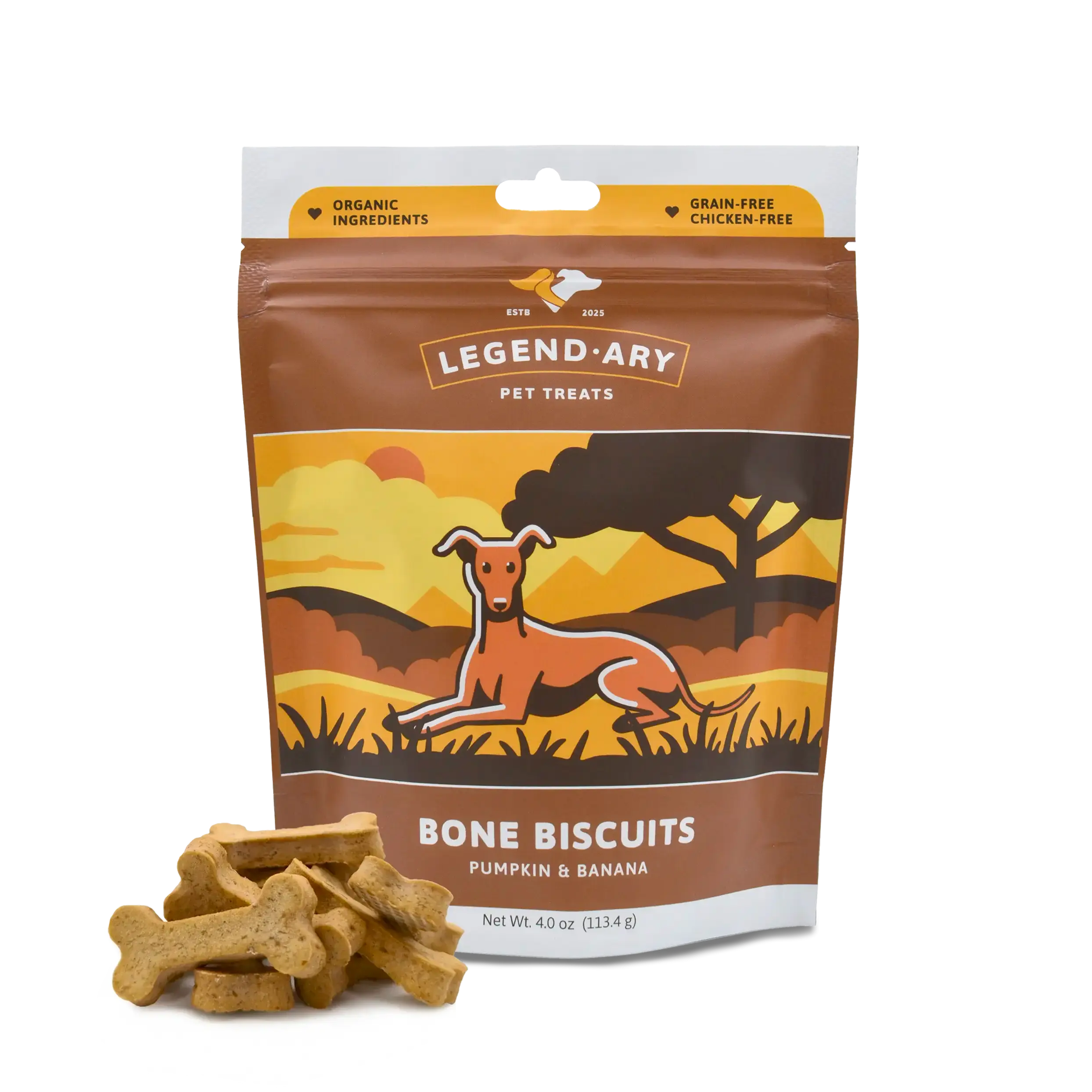 Bone Biscuits | Dog Biscuit Treats | Organic Pumpkin & Banana