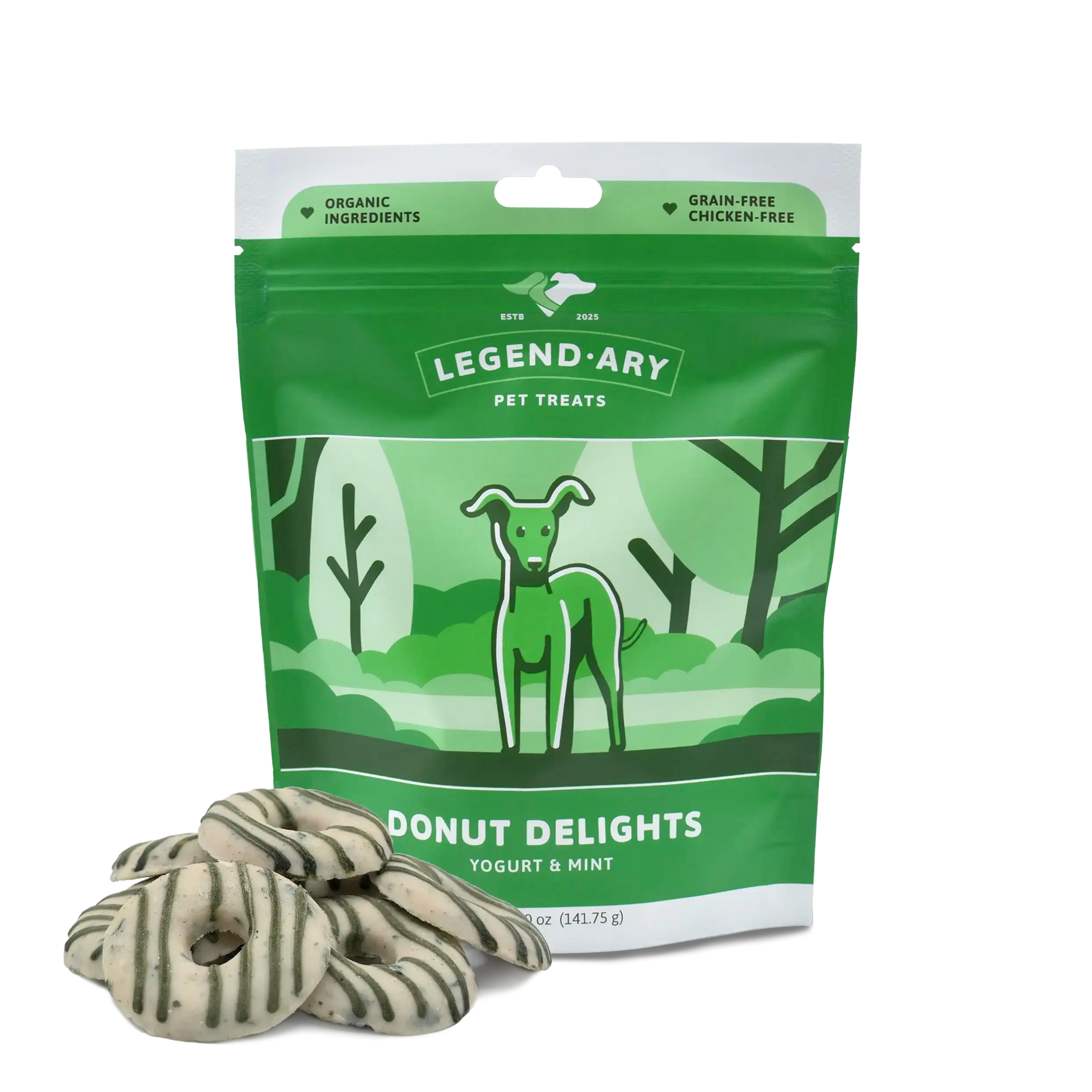 Donut Delights | Fresh Breath Dog Treats | Organic Yogurt & Mint