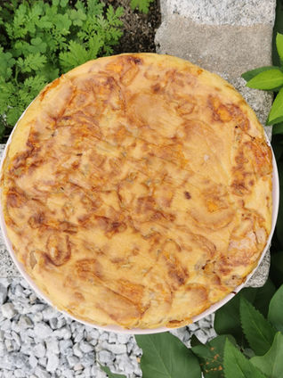 Frittata de patate douce et de taro vegan