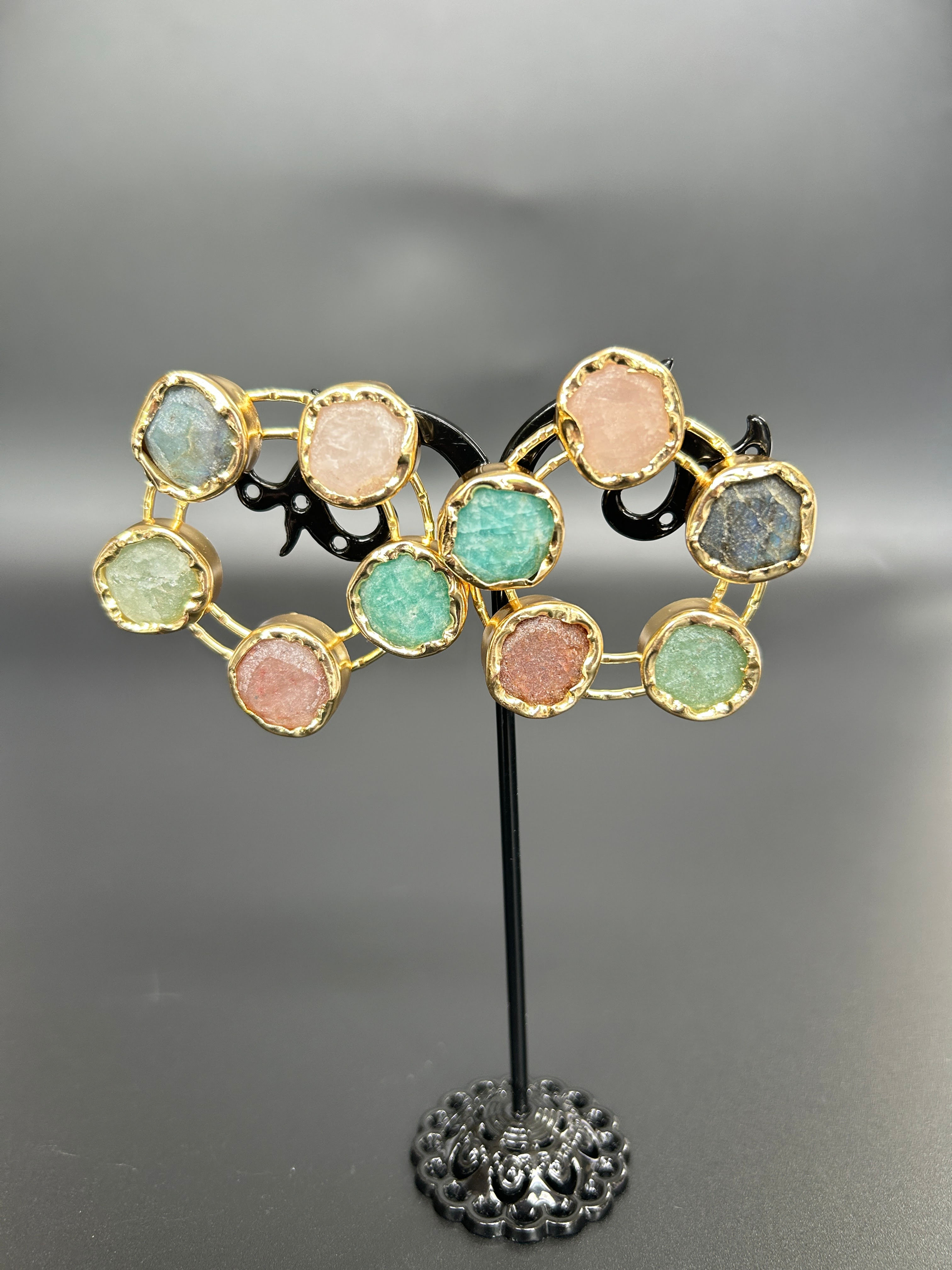 Clustered Gem Earrings
