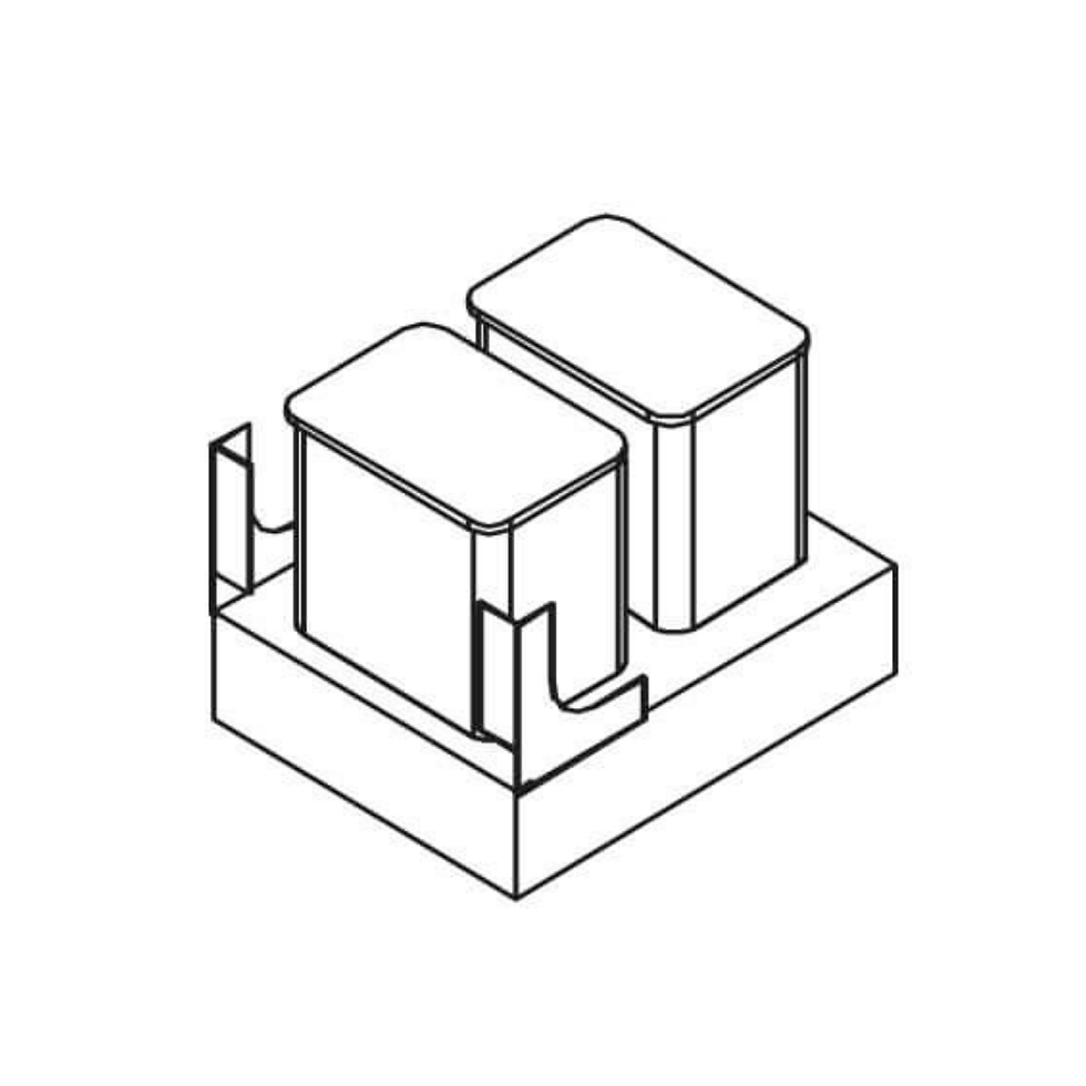 Thumbnail: Trash Can Roll Out Tray with 2 Cans