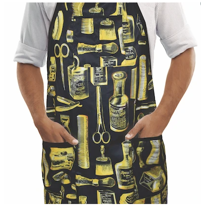 Betty Dain Vintage Gold/Black Barber Apron