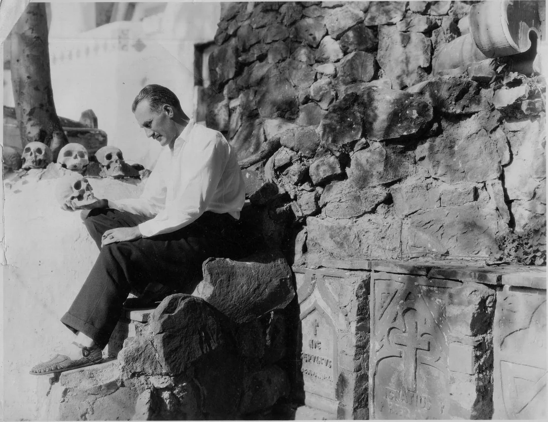 Jack McDermott house graveyard skulls