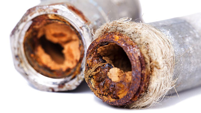 Sludge in pipe