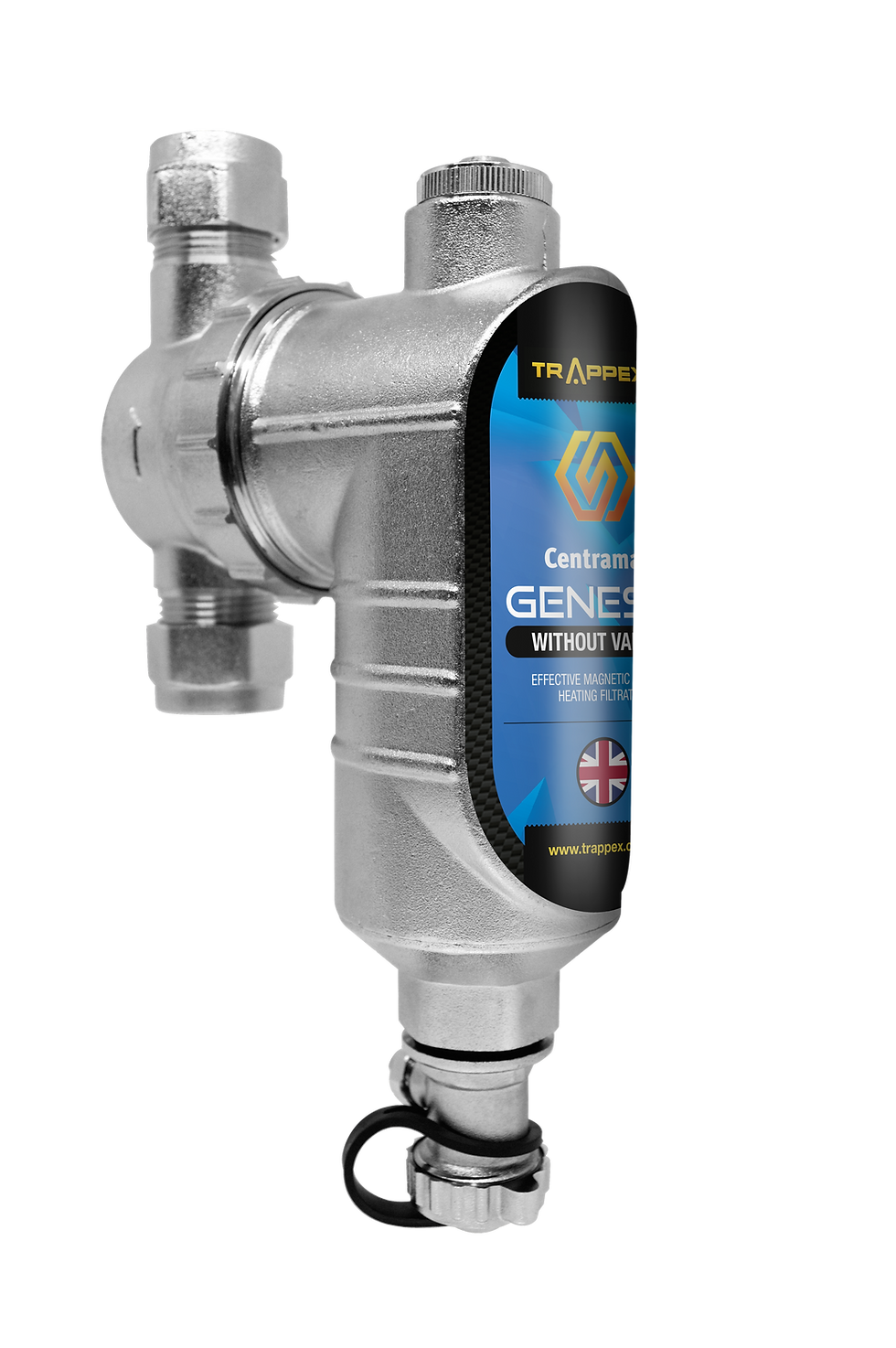 Thumbnail: Genesis Brass Magnetic Boiler Filter 22mm Without Valves FREE FLUE GAS PROBE