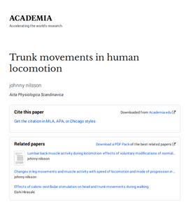 Trunk movements in human locomotion