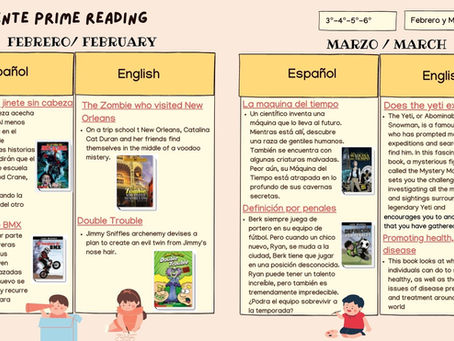 Calendario de lecturas Quinto Grado