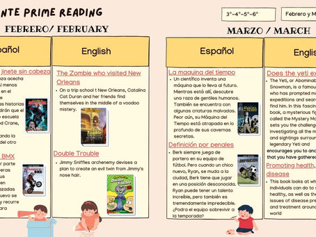 Calendario de lecturas Tercer grado