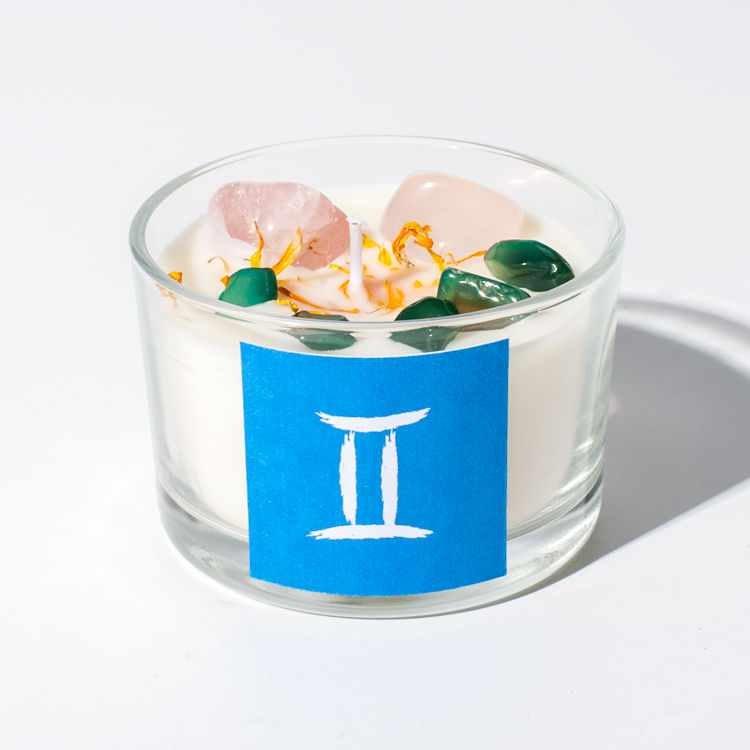 Thumbnail: Personalized Sun Sign Crystal Healing Candle