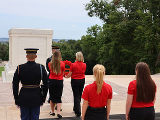 Laying the Wreath at the Tomb of the Unknown Soldier