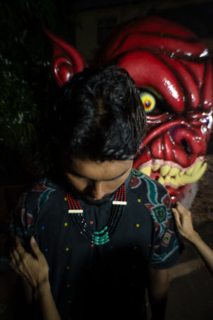 Editorial documentation of Narkasur ritual with model and effigy for Wunderhaus